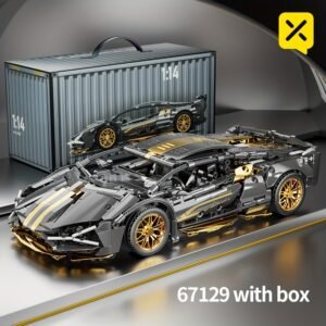Premium Black & Gold Supercar Building Kit (1,280 Pieces)